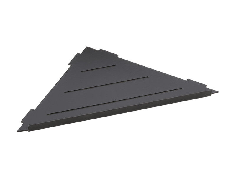 Bemeta Cytro polička do spár rohová, trojúhelníková, s předním okrajem, 29,7x1,5x21 cm, černá 