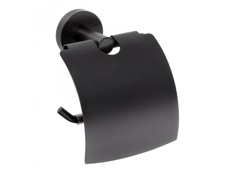 Bemeta Dark držák toaletního papíru s krytem, černá