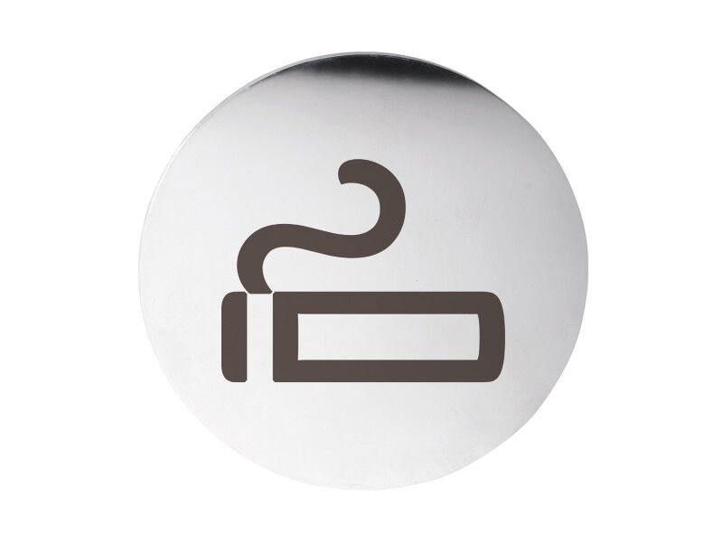 Bemeta Home piktogram -  kouření povoleno, kruh, nerez lesk      