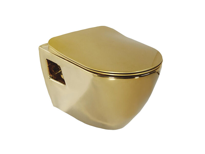 Creavit PAULA závěsná WC mísa, 35,5x50cm, zlatá