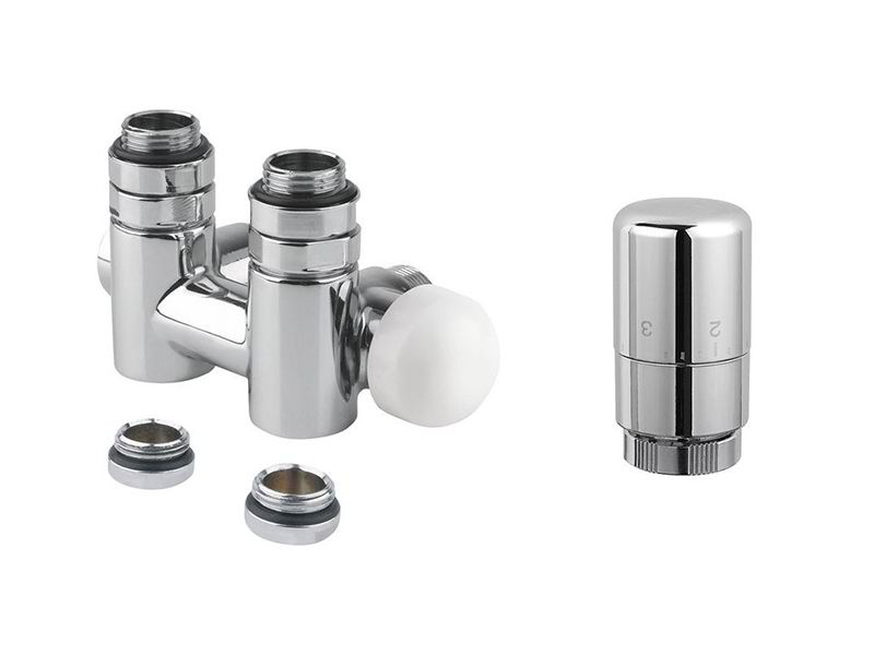 Sapho TWIN COMBI přip. sada ventilů termostatická pro středové připojení,pravé, chrom