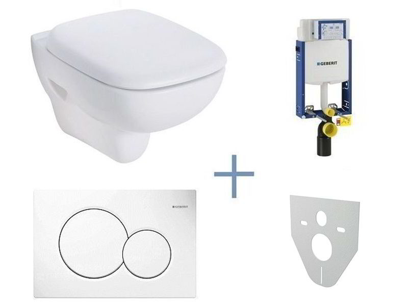 Geberit Kombifix - Sada pro závěsné WC + klozet a sedátko Kolo STYLE Rimfree