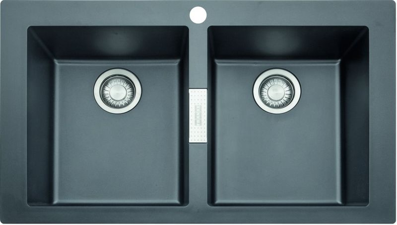 Franke Sirius tectonitový dřez SID 620, 860x510mm, černá 114.0120.461